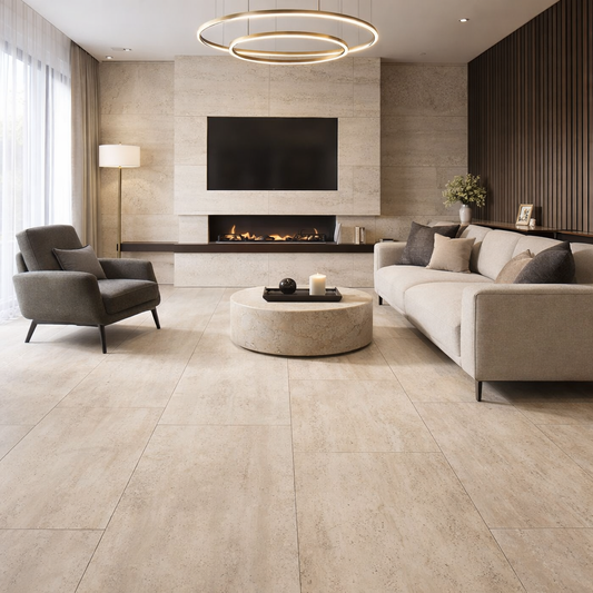 Bodenfliese 60x120 Kütahya Ravel Beige Feinsteinzeug Rektifiziert