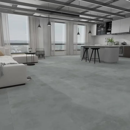 Klick Vinylboden Fliesen Grau Betonoptik XXL