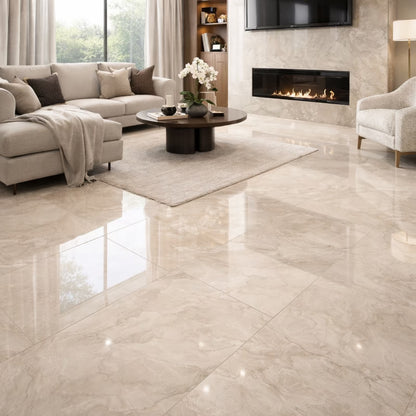 Bodenfliesen 60x120 cm Kütahya Atlantis Weiß Feinsteinzeug Poliert