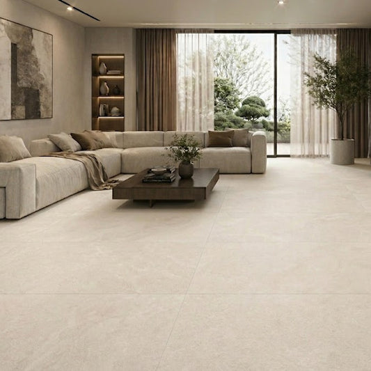 Bodenfliesen 60x120 Eco ceramica Pietra sand matt Feinsteinzeug