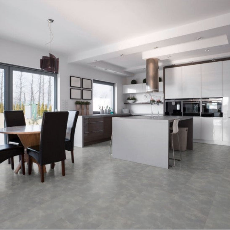 Klick-Vinyl Silver Grey | Vinylboden Steinoptik Beton grau