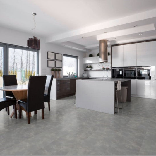 Klick-Vinyl Silver Grey | Vinylboden Steinoptik Beton grau