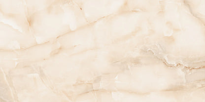 Bodenfliese 60x120 cm Onyx Crema Hochglanz Feinsteinzeug Premium