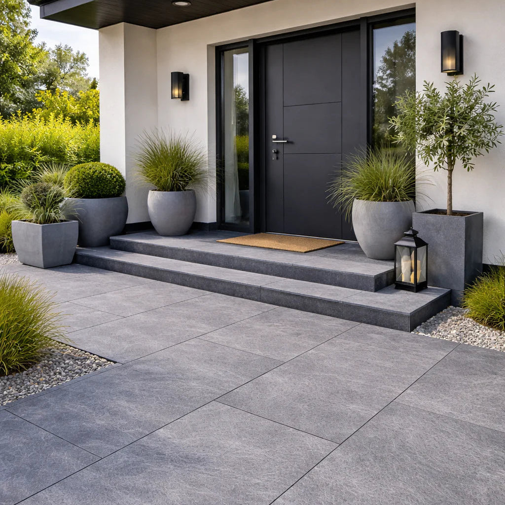 Terrassenplatten 60x120 Grau Feinsteinzeug R11