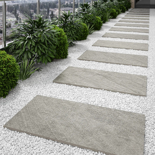 Terrassenplatte Testo Gris 120x60x2 cm Feinsteinzeug