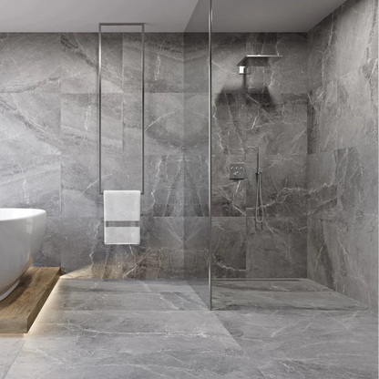 Bodenfliesen 60x120 Feinsteinzeug dunkelgrau lappato rektifiziert