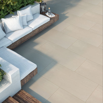 Terrassenplatte 60x120x2 cm Beige Urban Pearl Feinsteinzeug