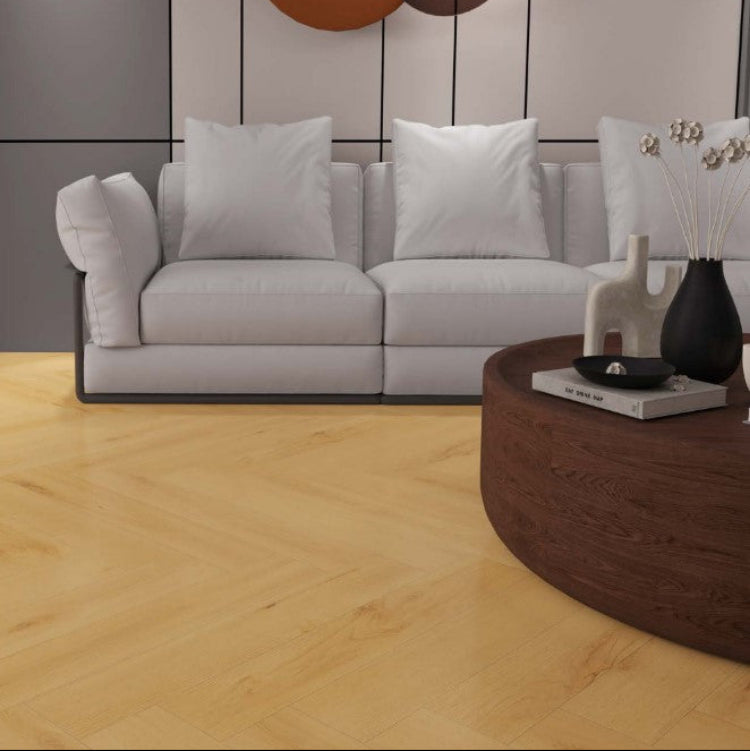 Klick-Vinyl Fischgrät Crest | Vinylboden Holzoptik helle Eiche