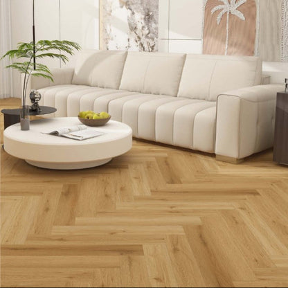 Klick-Vinyl Fischgrät Glade | Vinylboden Holzoptik natürliche Eiche