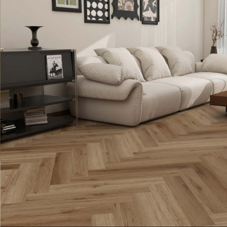 Klick-Vinyl Fischgrät Moss | Vinylboden Holzoptik graue Eiche