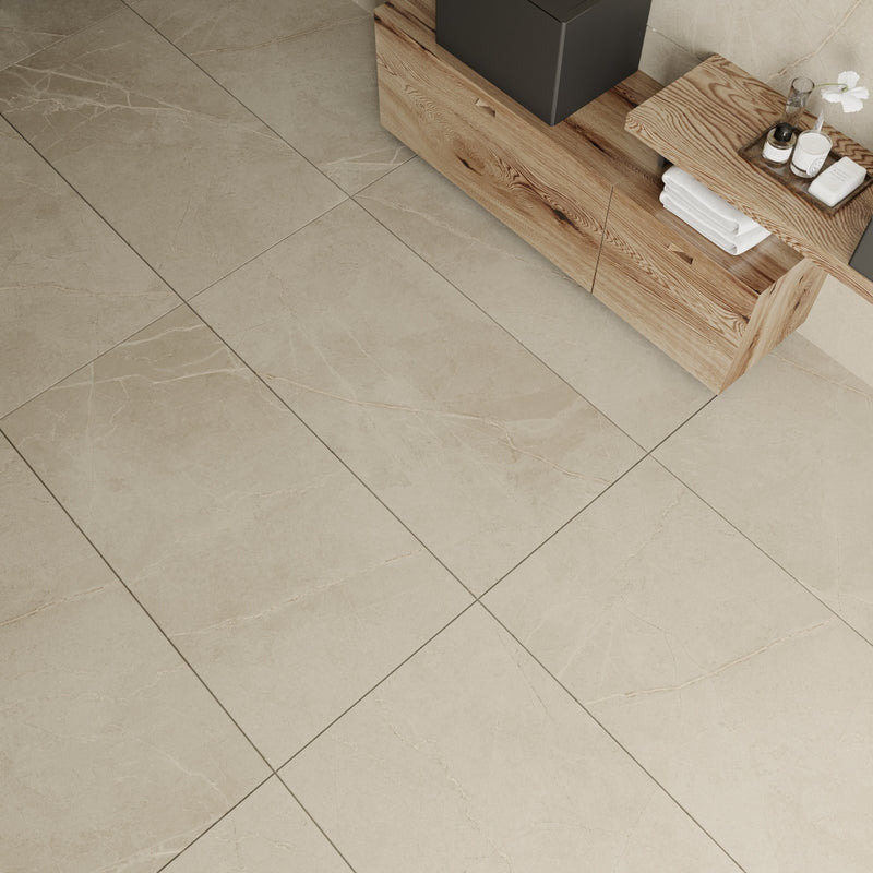 Bodenfliese Beige 60x120 cm Kütahya Adria Latte Feinsteinzeug rektifiziert