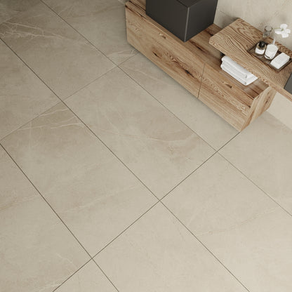 Bodenfliese Beige 60x120 cm Kütahya Adria Latte Feinsteinzeug rektifiziert