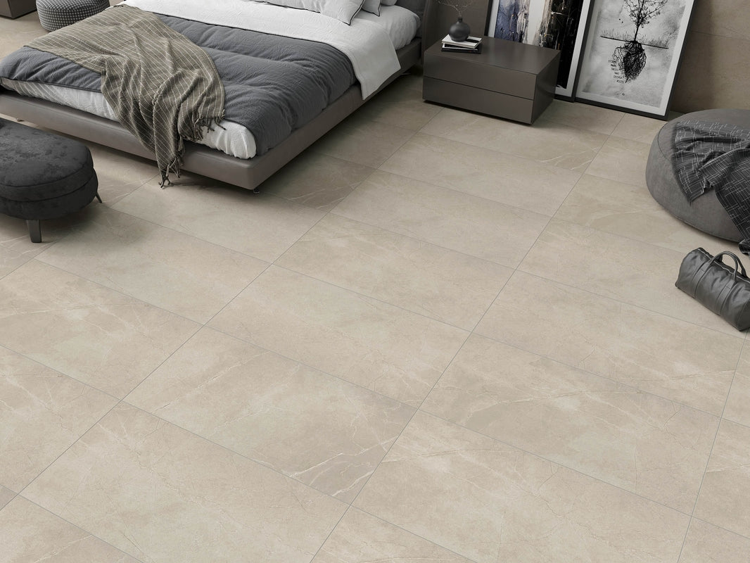 Bodenfliese Beige 60x120 cm Kütahya Adria Latte Feinsteinzeug rektifiziert