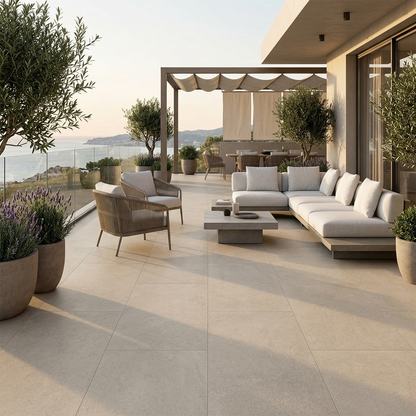 Terrassenplatte 60x120x2 cm Kütahya Infinity Marfil Feinsteinzeug