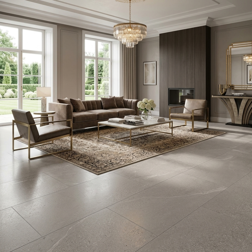 Bodenfliese Pamesa Burlingstone perla 60x120 cm Feinsteinzeug