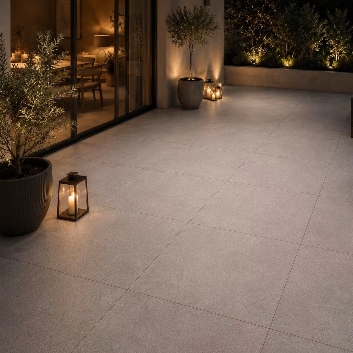 Terrassenplatten 80x80x2 cm Kütahya Infinity Grey Feinsteinzeug