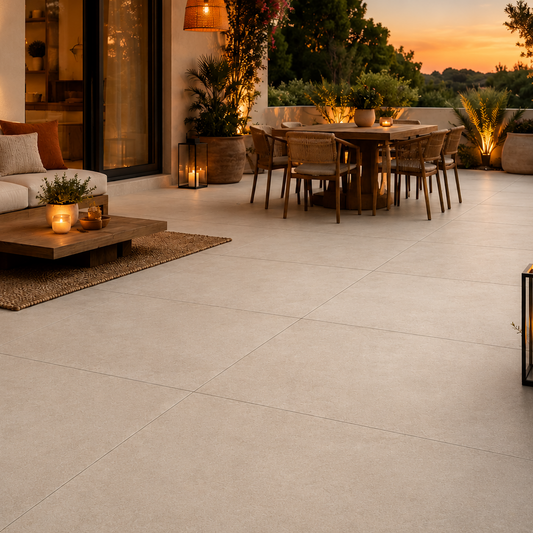 Terrassenplatten 80x80x2 cm Kütahya Infinity Marfil Feinsteinzeug