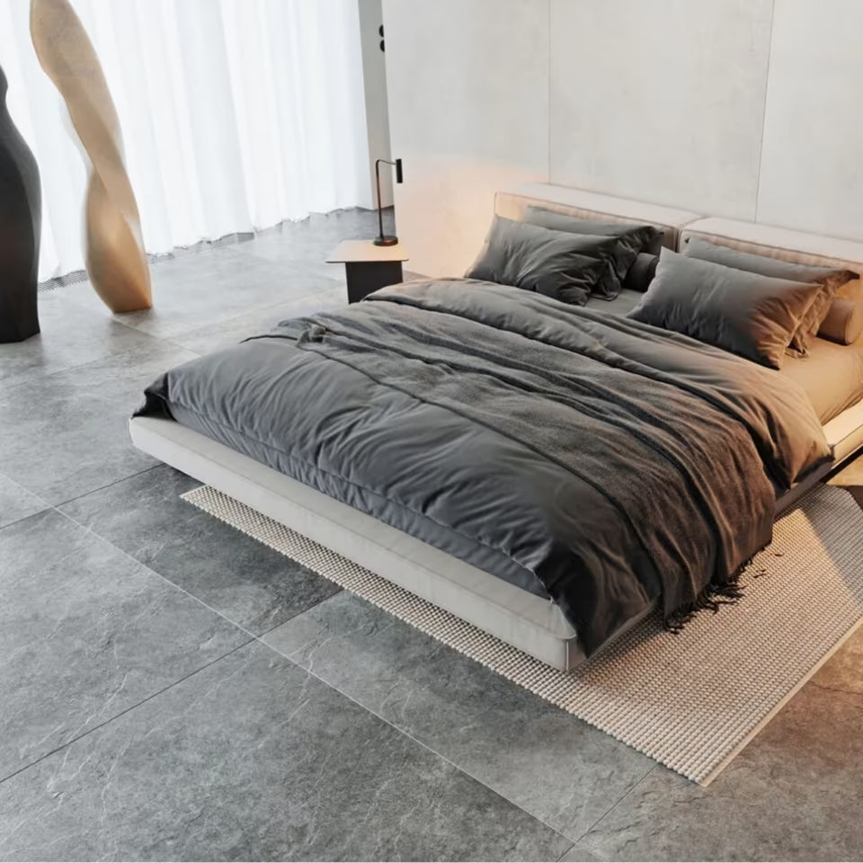 Bodenfliese 60x120 Betonoptik Grau Feinsteinzeug matt R10