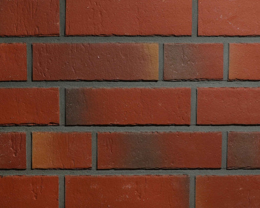 Klinker-Riemchen Rot-bunt  240×14×71 mm NF Fassadenriemchen