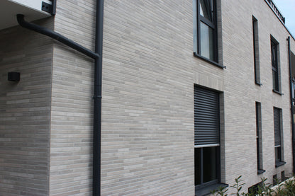 Klinkerriemchen Langformat 468 x 40 mm Grau-Beige Fassadenriemchen