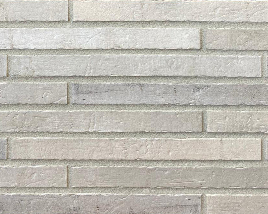 Klinkerriemchen Langformat 468 x 40 mm Grau-Beige Fassadenriemchen