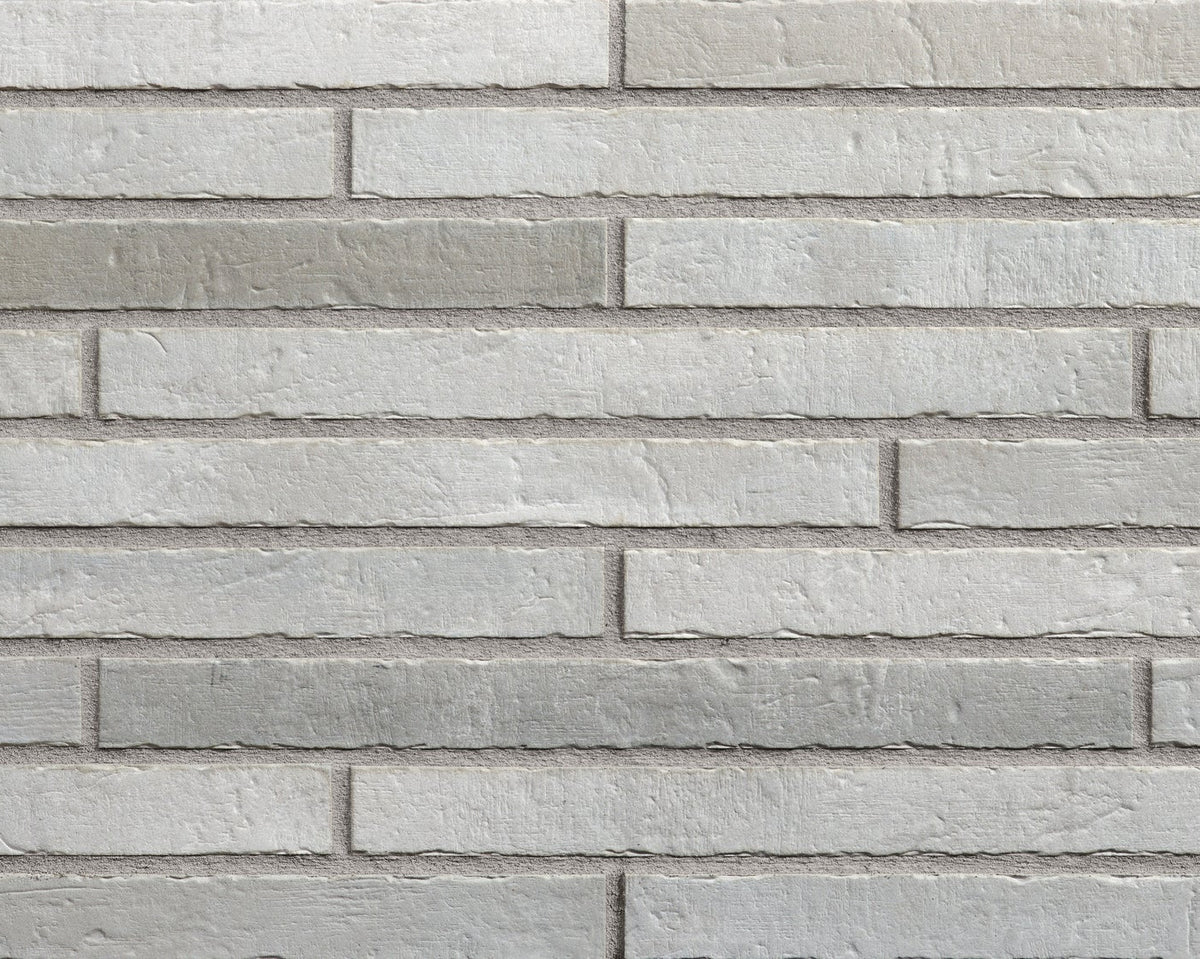 Klinkerriemchen Langformat Grau 468 × 40 mm – Fassadenriemchen
