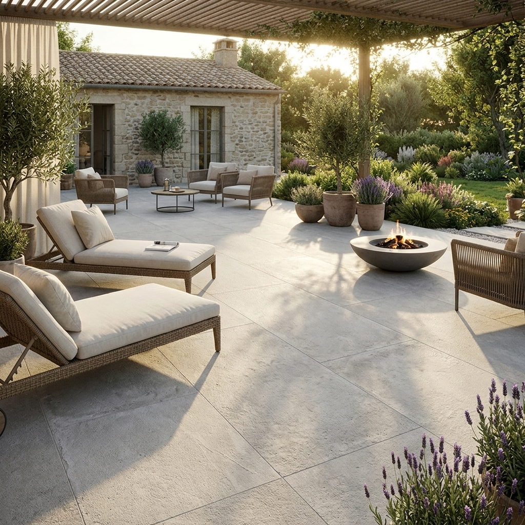 Terrassenplatte 60x120x2 cm Grau Feinsteinzeug R11/B