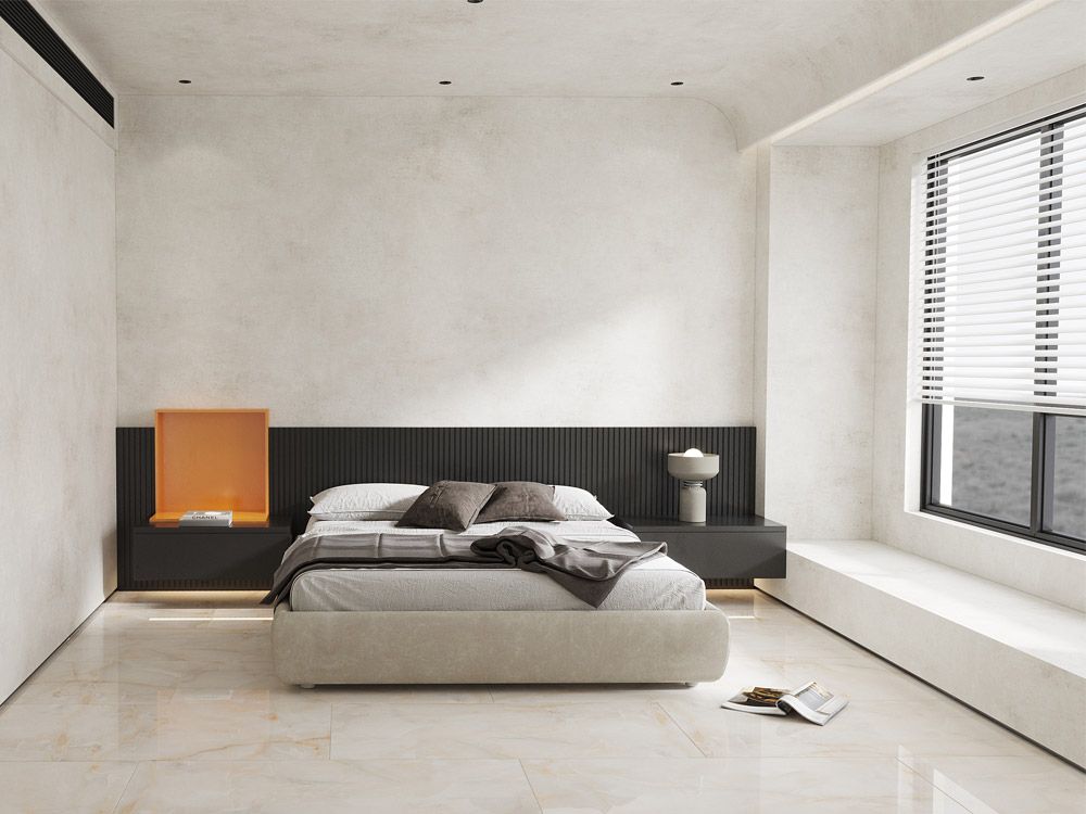 Bodenfliesen 60x120 Onyx Creme Hochglanz Feinsteinzeug Rektifiziert