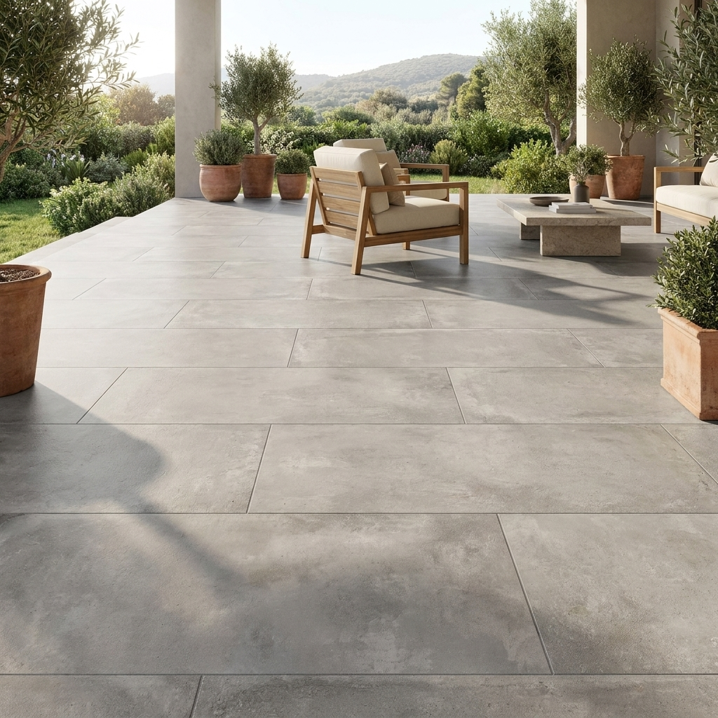 Terrassenplatten 60x120x2cm Kütahya Infinity Grey Feinsteinzeug